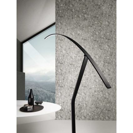 Ondaluce - Lampă de podea LED reglabilă FOLAGA LED/30W/230V neagră