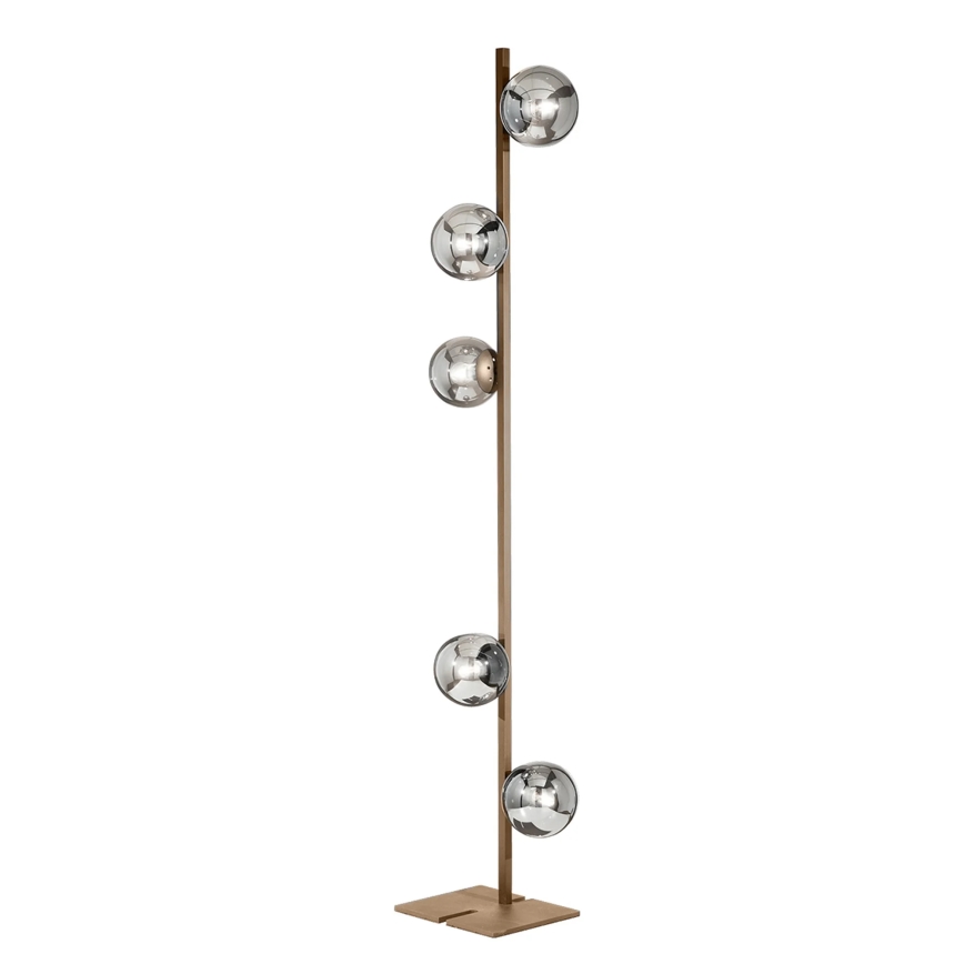 Ondaluce - Lampă de podea MONILE 5xE14/10W/230V 170 cm auriu/alb