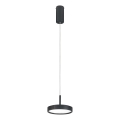Ondaluce - Lampă LED suspendată pe cablu NINA, 20W, 230V, Ø 19 cm, negru