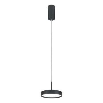 Ondaluce - Lampă LED suspendată pe cablu NINA, 20W, 230V, Ø 19 cm, negru