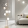 Ondaluce - Lampadar JEWEL, 6 x E14, 10 W, 230 V, 166 cm, auriu/alb