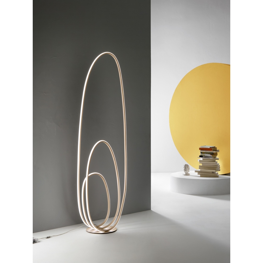 Ondaluce - Lampadar LED reglabil GOLDEN LED/45W/230V 160 cm auriu