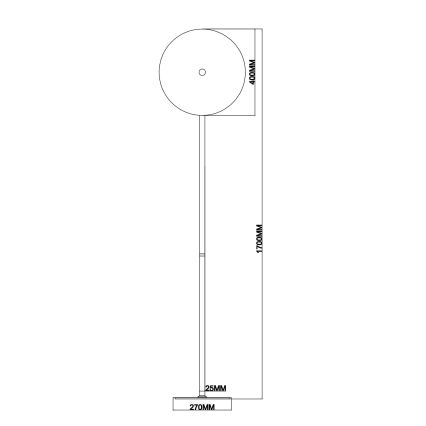 Ondaluce - Lampadar LED dimabil JOKEY LED/15W/230V 170 cm auriu/bej fumuriu
