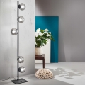 Ondaluce - Lampadar MONILE, 5xE14/10W/230V, 170 cm, negru/negru fumuriu