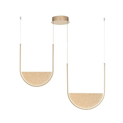 Ondaluce - Lustră LED dimabilă pe cablu LOTUS LED/55W/230V, auriu