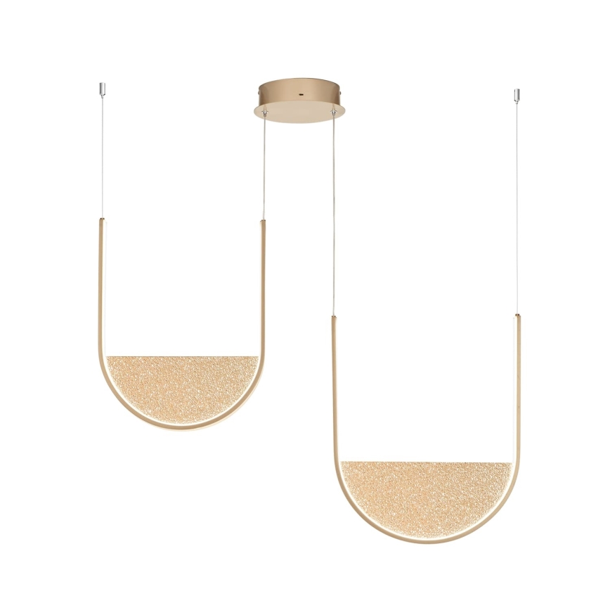 Ondaluce - Lustră LED dimabilă pe cablu LOTUS LED/55W/230V, auriu