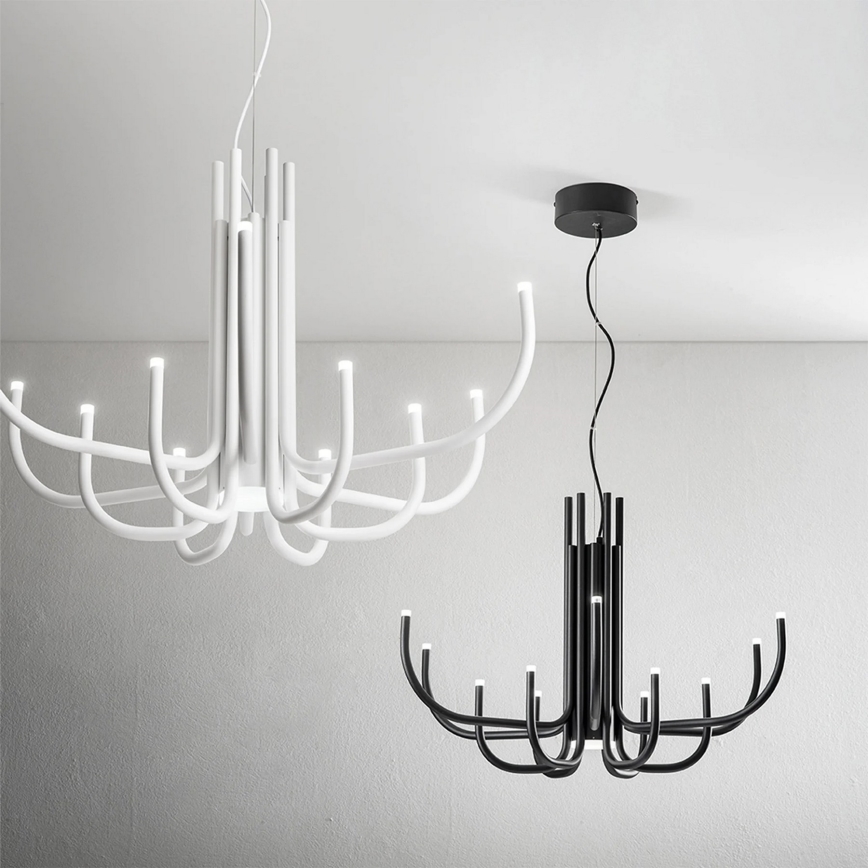 Ondaluce - Lustră LED dimabilă pe cablu NOUVEAU LED/35W/230V Ø 78 cm neagră