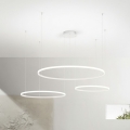 Ondaluce - Lustră LED dimabilă pe cablu SOEL LED/28W/230V + LED/38W + LED/47W 3000/4000K Ø 100/80/60 cm albă