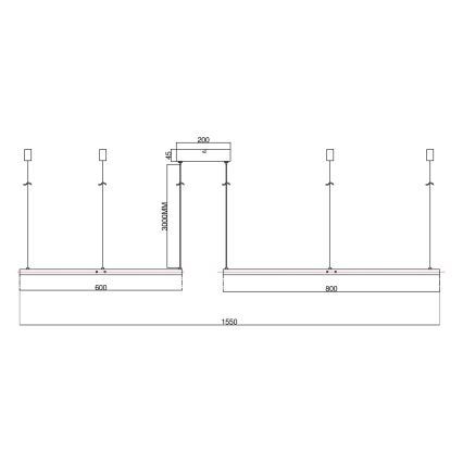 Ondaluce - Lustru LED dimabil suspendat pe cablu SOEL, LED/28W/230V + LED/38W, Ø 80/60 cm, alb