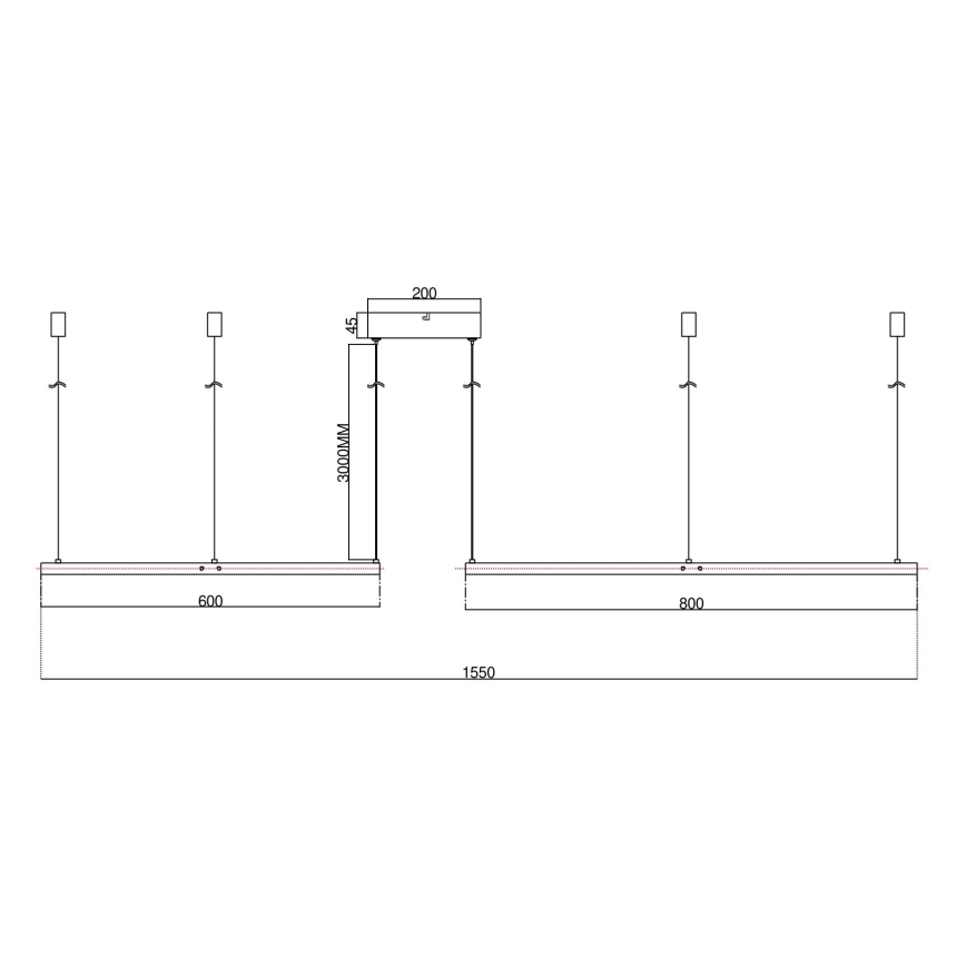 Ondaluce - Lustru LED dimabil suspendat pe cablu SOEL, LED/28W/230V + LED/38W, Ø 80/60 cm, alb