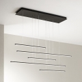 Ondaluce - Lustră LED dimerizabilă suspendată pe cablu GENIUS LED/72W/230V, neagră