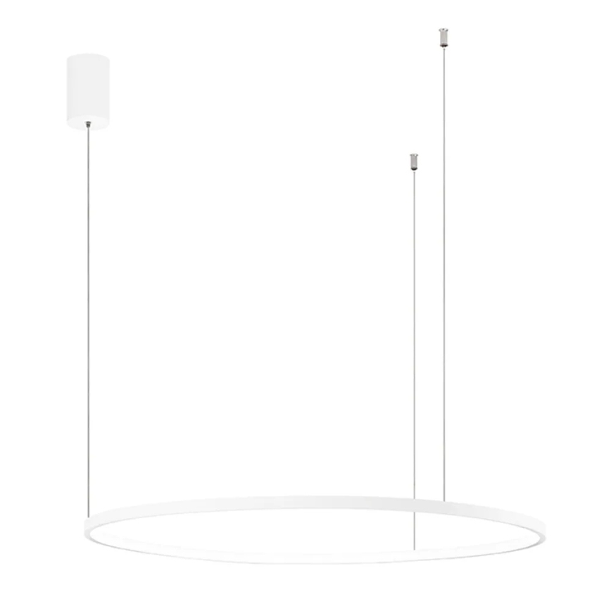 Ondaluce - Lampă suspendată LED dimabilă pe cablu SOEL LED/38W/230V 3000/4000K Ø 80 cm, alb