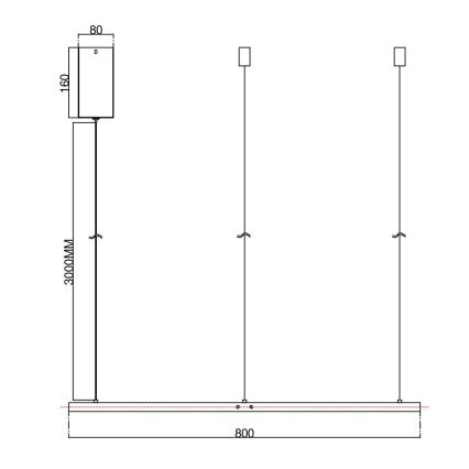 Ondaluce - Lampă suspendată LED dimabilă pe cablu SOEL LED/38W/230V 3000/4000K Ø 80 cm, alb