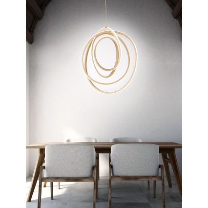 Ondaluce - Lustră LED reglabilă cu cablu Golden, LED/50W/230V, Ø 50 cm, aurie