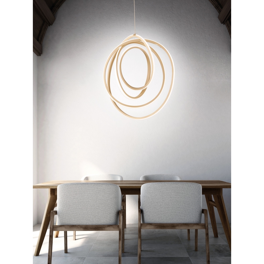 Ondaluce - Lustră LED reglabilă cu cablu Golden, LED/50W/230V, Ø 50 cm, aurie