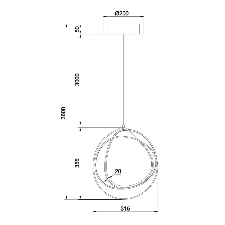 Ondaluce - Lustră LED reglabilă pe cablu GOLDEN LED/28W/230V Ø 31,5 cm aurie