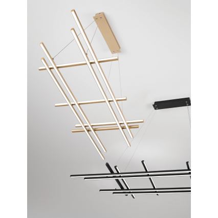 Ondaluce - Lustră LED reglabilă pe cablu MOVIDA LED/114W/230V auriu