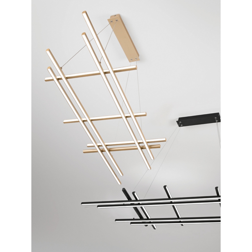 Ondaluce - Lustră LED reglabilă pe cablu MOVIDA LED/114W/230V auriu