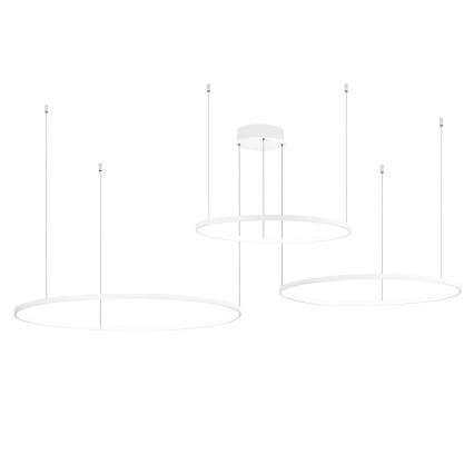 Ondaluce - Lustră LED dimabilă pe cablu SOEL LED/28W/230V + LED/38W + LED/47W 3000/4000K Ø 100/80/60 cm albă