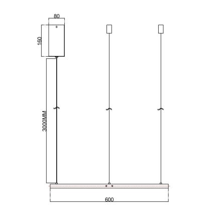 Ondaluce - Lustră LED reglabilă suspendată pe cablu SOEL LED/28W/230V Ø 60 cm auriu