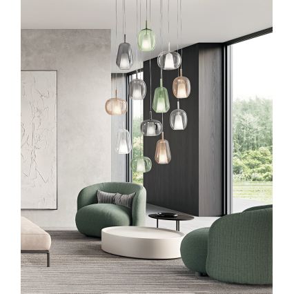 Ondaluce - Lustră suspendată pe cablu THELMA 1xE27/15W/230V transparentă