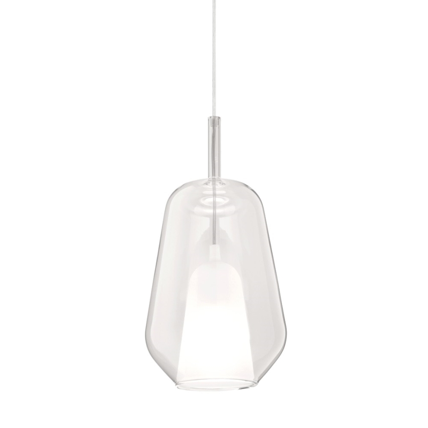 Ondaluce - Lustră suspendată pe cablu THELMA 1xE27/15W/230V Ø 19 cm auriu/transparent