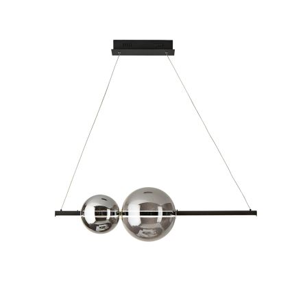 Ondaluce - Lustru LED dimabil pe cablu FUFI LED/40W/230V, negru/negru fumuriu