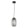 Ondaluce - Pendul pe cablu BONNIE 1xE27/15W/230V Ø 15,5 cm negru/negru fumuriu