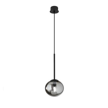 Ondaluce - Pendul pe cablu JEWEL 1xE14/10W/230V Ø 17 cm negru fumuriu