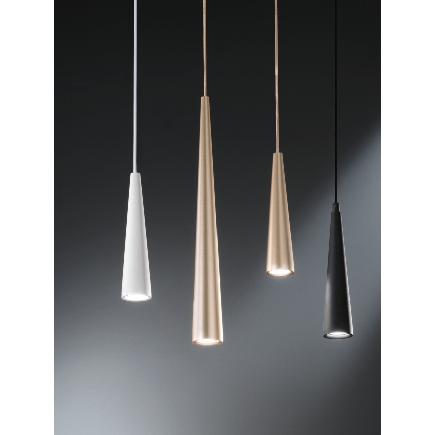 Ondaluce - Pendul pe cablu NOA, 1xGU10/20W/230V, diam. 5,5 cm, auriu