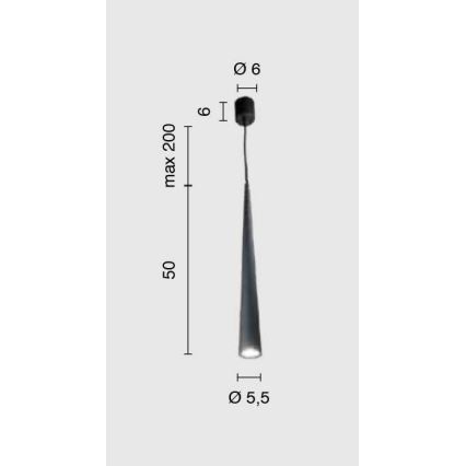 Ondaluce - Pendul pe cablu NOA, 1xGU10/20W/230V, diam. 5,5 cm, auriu