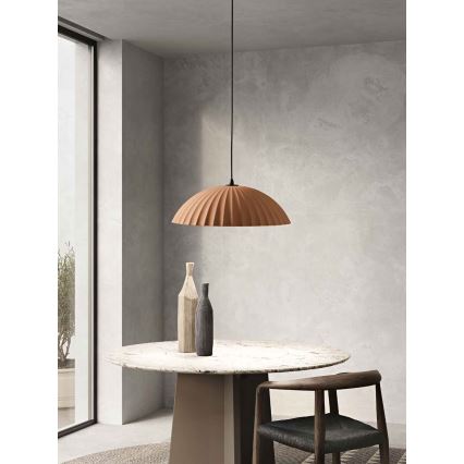 Ondaluce - Pendul pe cablu RUSTIC 1xE27/15W/230V Ø 50 cm beton maro
