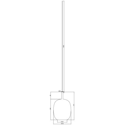 Ondaluce - Pendul pe cablu THELMA 1xE27/15W/230V, Ø 19,5 cm, auriu/transparent