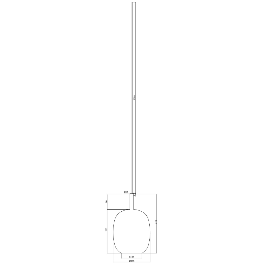 Ondaluce - Pendul pe cablu THELMA 1xE27/15W/230V, Ø 19,5 cm, auriu/transparent