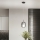 Ondaluce - Pendul pe cablu THELMA, 1xE27/15W/230V, Ø 19,5 cm, negru/gri fumuriu