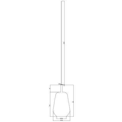 Ondaluce - Pendul pe cablu THELMA, 1xE27/15W/230V, Ø 19 cm, negru/gri fumuriu