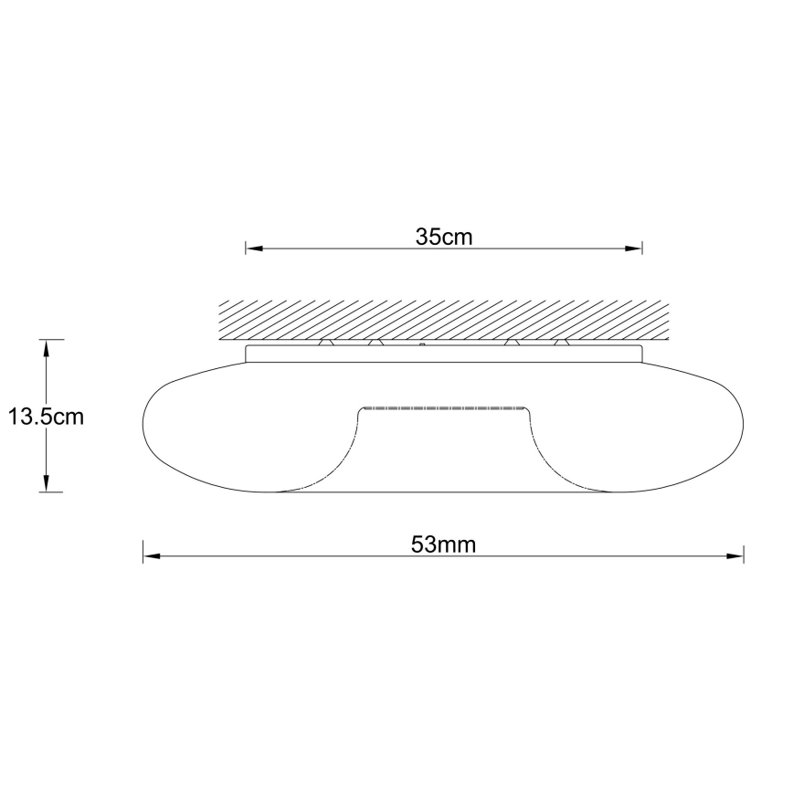 Ondaluce - Plafonier DODI 4xE27/15W/230V Ø 53 cm alb