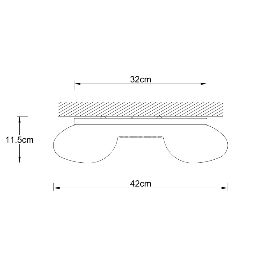 Ondaluce - Plafonieră DODI 3xE27/15W/230V Ø 42 cm albă