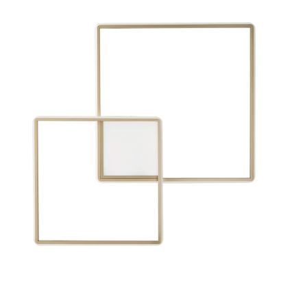 Ondaluce - Plafonieră LED dimabilă DOWEL LED/46W/230V 55x55 cm, finisaj auriu