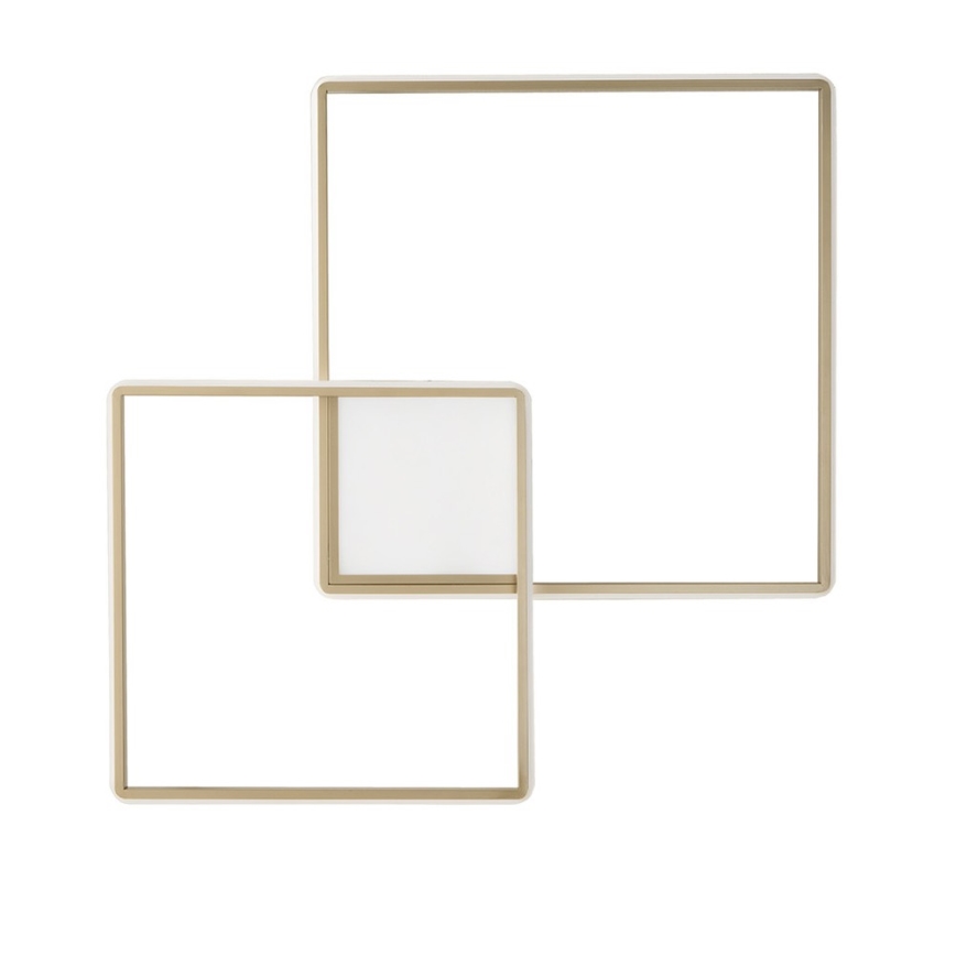 Ondaluce - Plafonieră LED dimabilă DOWEL LED/46W/230V 55x55 cm, finisaj auriu