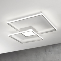 Ondaluce - Plafonieră LED dimabilă DOWEL LED/60W/230V 75x75 cm argintie