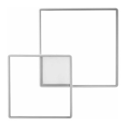 Ondaluce - Plafonieră LED dimabilă DOWEL LED/60W/230V 75x75 cm argintie