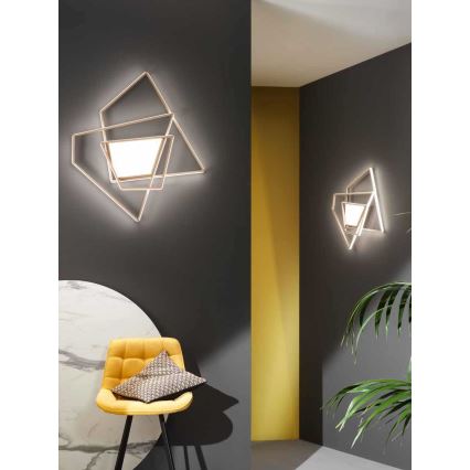 Ondaluce - Plafonieră LED dimabilă GALAXY LED/90W/230V 71x84 cm aurie