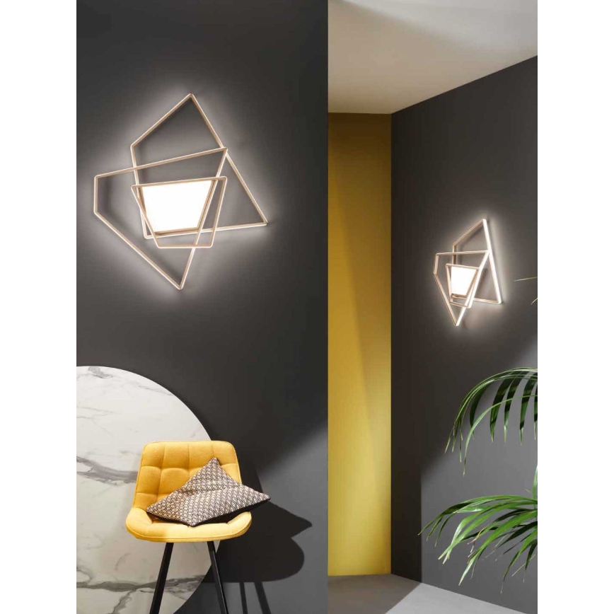 Ondaluce - Plafonieră LED dimabilă GALAXY LED/90W/230V 71x84 cm aurie