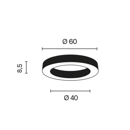Ondaluce - Plafonieră LED GLOBUS dimmabilă, 40W/230V, 3000/4000K, Ø 60 cm, finisaj auriu