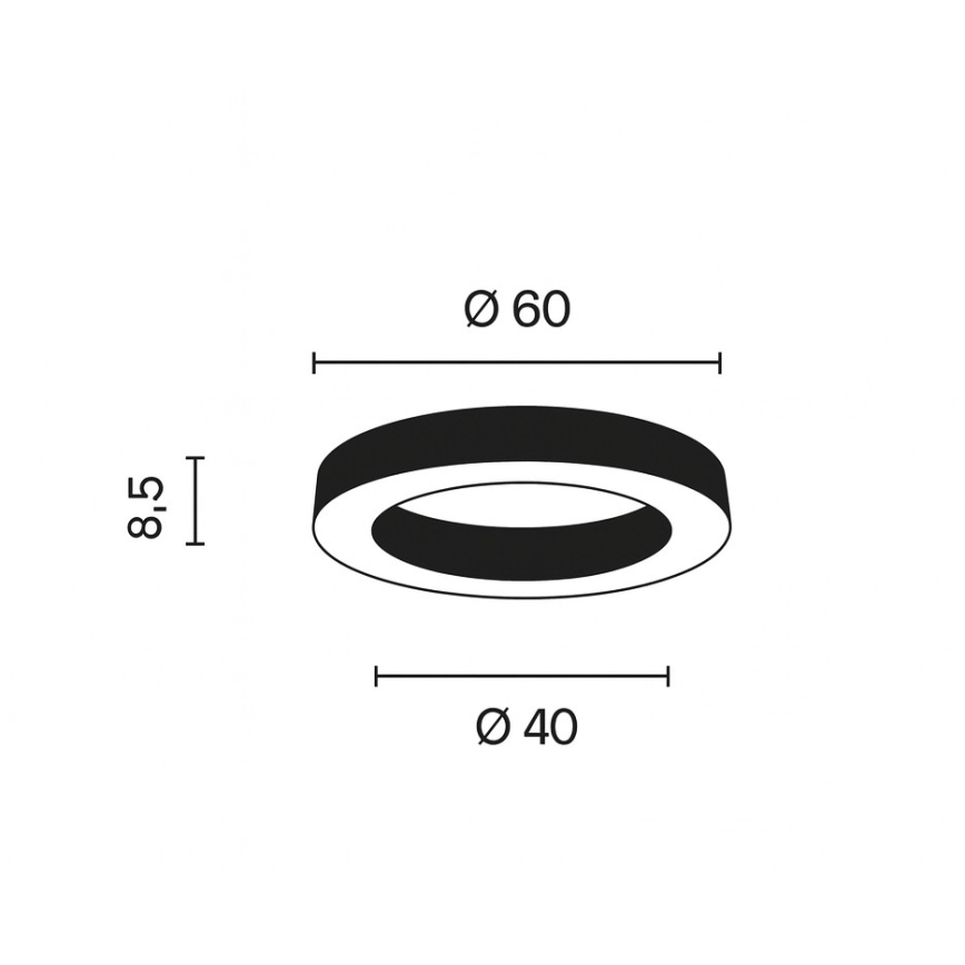 Ondaluce - Plafonieră LED GLOBUS dimmabilă, 40W/230V, 3000/4000K, Ø 60 cm, finisaj auriu