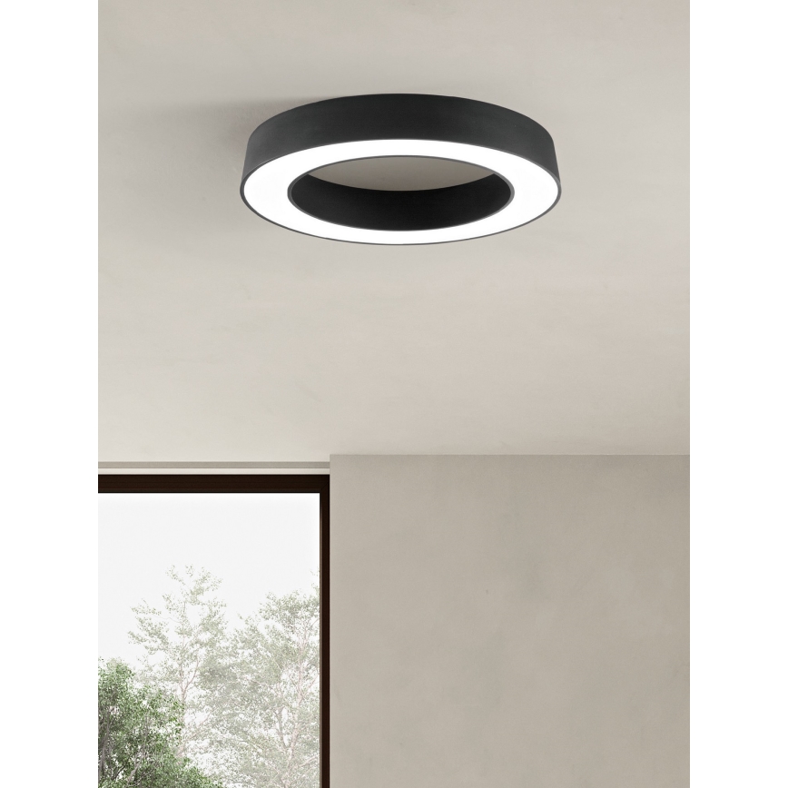 Ondaluce - Plafonieră LED dimabilă GLOBUS, LED/80W/230V, 3000/4000K, Ø 100 cm, negru