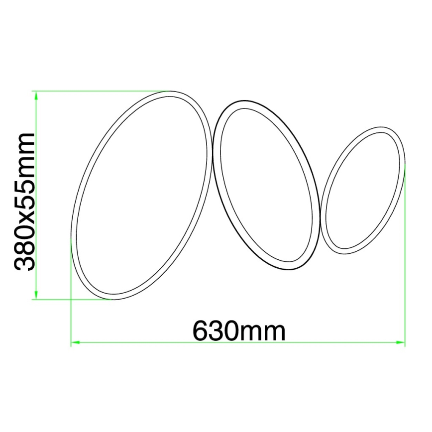 Ondaluce - Plafonieră LED dimabilă RICE LED/25W/230V 38x63 cm auriu
