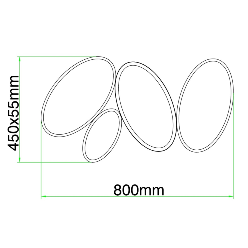 Ondaluce - plafonieră LED dimabilă RICE LED/34W/230V 45x80 cm aurie