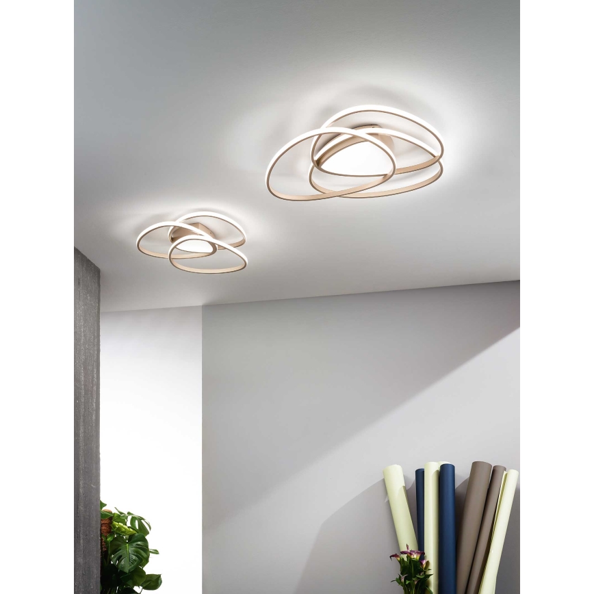 Ondaluce - Plafonieră LED dimabilă ROSE, 80W/230V, 71x76 cm, auriu